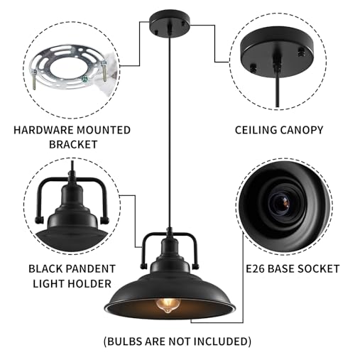 Black-Pendant-Light-fixtures-125-inches-3-PacksMatte-Pendant-Lights-Kitchen-IslandIndustrial-Pendant-LightVintage-Farmhouse-Pendant-Light-for-Dinning-Room-Entryway-Barn Black Pendant Light fixtures 125 inches 3 PacksMatte Pendant Lights Kitchen IslandIndustrial Pendant LightVintage Farmhouse Pendant Light for Dinning Room Entryway Barn