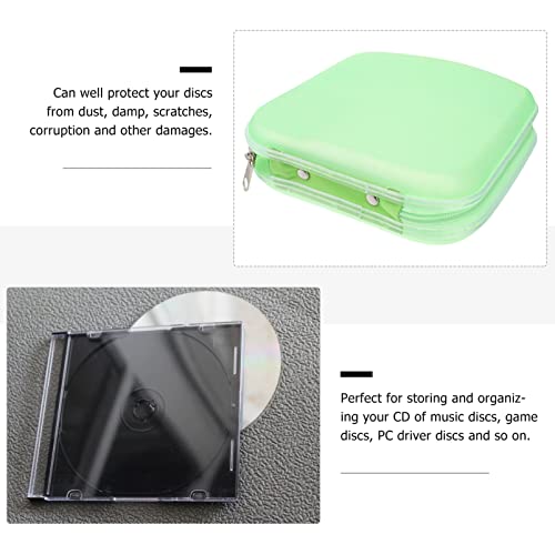 Beaupretty Car Accessories Interior Case, Dvds Wallet Holder Portable Plastic 40 Disc Vcd Wallet Storage Bag Case Organizer (Green) Automotive #TOP5