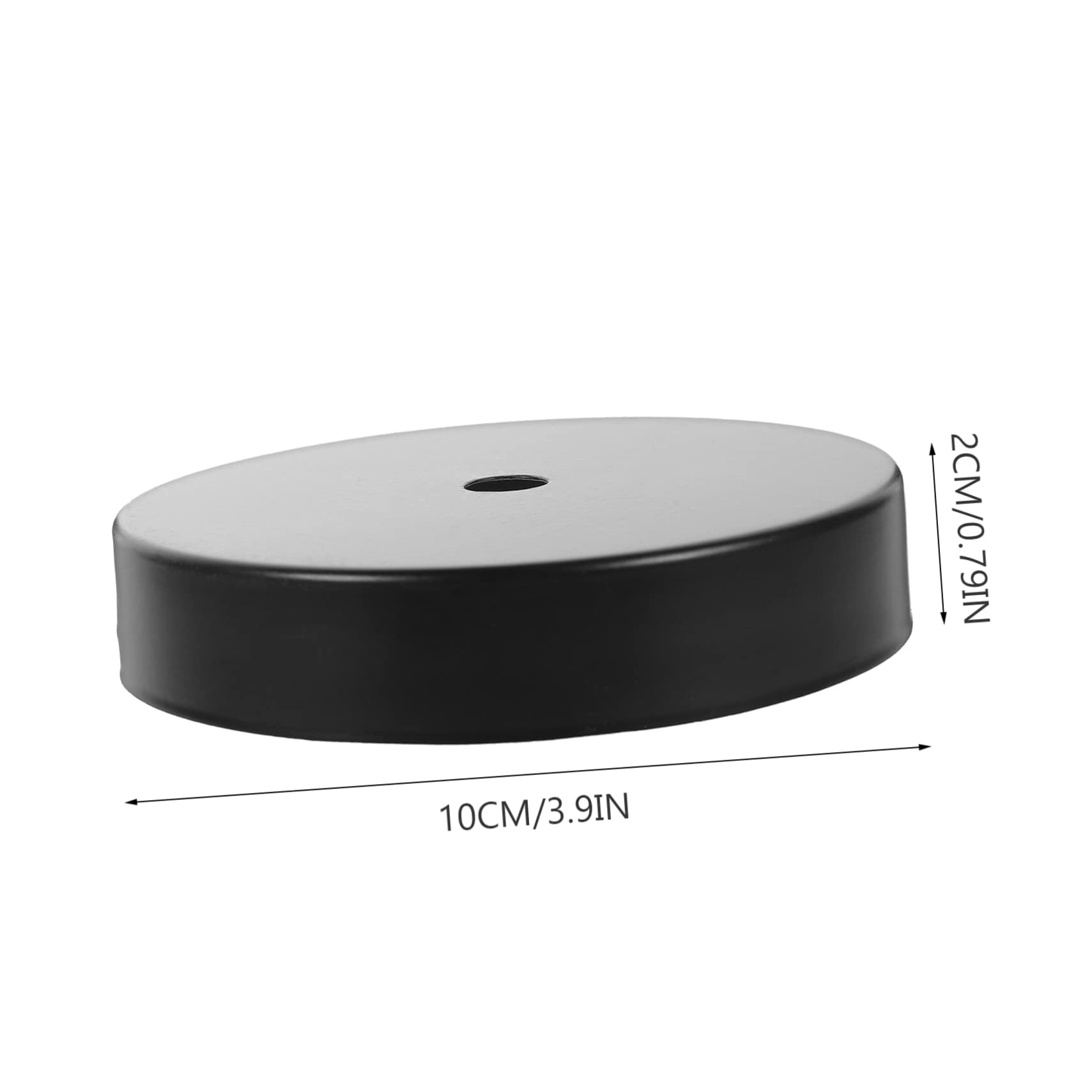 Tofficu Lot de 6 Plaques de Recouvrement pour Luminaire Suspendu en Métal Noir, Capacité de Charge Élevée, Installation Facile, pour Cafés et Éclairage Industriel