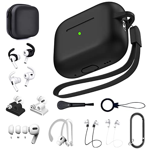 Airpods Pro 2Nd Generation Case,16 In 1 Airpod Pro 2Nd Accessories Set Kit, Silicone Anti-Lost Straps/Watch Band Holder/Ear Hooks/Storage Box/Ear Tips/Wrist Lanyard/Keychain For Airpods Pro 2Nd Case #TOP2
