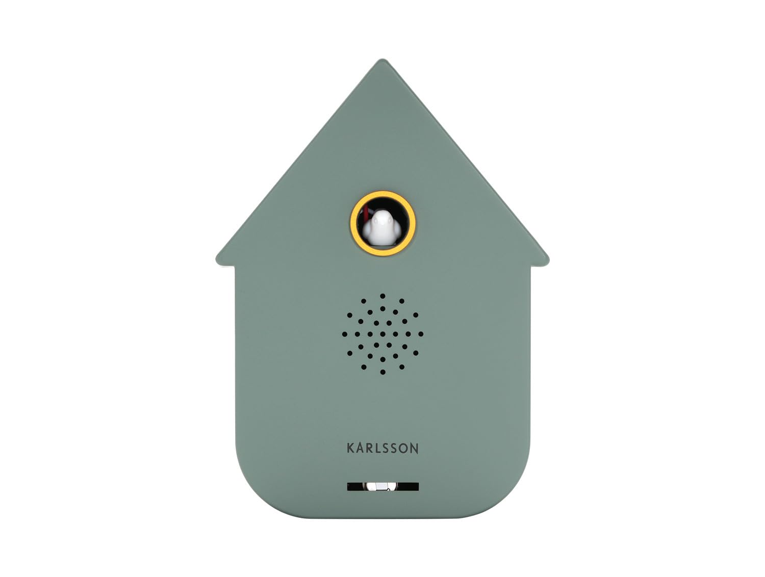 Karlsson Modern Cuckoo Sound Box - Motion Sensor Bird Sound Box - Contemporary House Design - Adjustable Volume - Novelty Home Décor – 11.5 cm (Jungle Green)