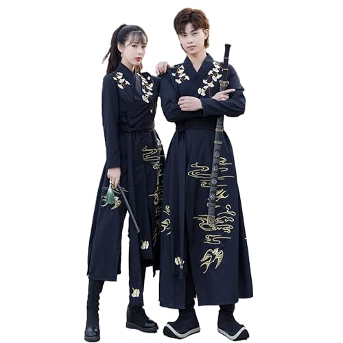 Hamender Costume chinois traditionnel pour femme, costume Hanfu fluide pour festival, fête, costume de fée traditionnel pour homme et femme, Set D-man, M