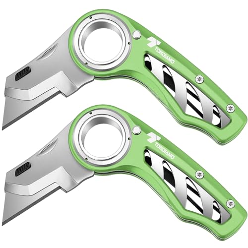 Heavy Duty Box Cutter Folding Razor Knife With Anti Slip Fin