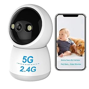 Indoor Security Camera 2K, 3MP Pet Camera with Phone App, WiFi 2.4GHz/5G Home Security Camera Pan Tilt with Night Vision, 24/7, 2-Way Talk, Motion Detection for Dog/Baby Monitor/Elder…