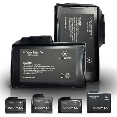 4000mAh 7.4V Li-Polymer Rechargeable Battery Pack Replacement Set Compatible with Savior Snow Deer Sun Will Ororo Heated Gloves Liners Mittens Socks Hand Muff Charger Li-Po (4000mAh Battery Pack) Cover