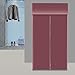 Portable Clothing Store Fitting Room, Folding Fitting Room Portable Dressing Room Freestanding Foldable Changing Room with Curtain for Clothing Shops, Shopping Malls (Pink)
