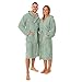 Produktbild Lavea Elena Unisex Bademantel mit Kapuze  100% gekämmte Baumwolle  luxuriös weich und super sanft  Perfekt für Damen und Herren  Für die Sauna, S, Eukalyptus