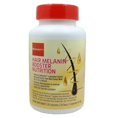 REGENSIFY Hair Melanin Booster Nutrition [Anti Grey Hair Supplement for Men & Women | Melatine, Catalase, PABA, L-Tyrosine, He Shou Wu, Chlorella Extract, CoQ10, Folic Acid, Pantothenic Acid]