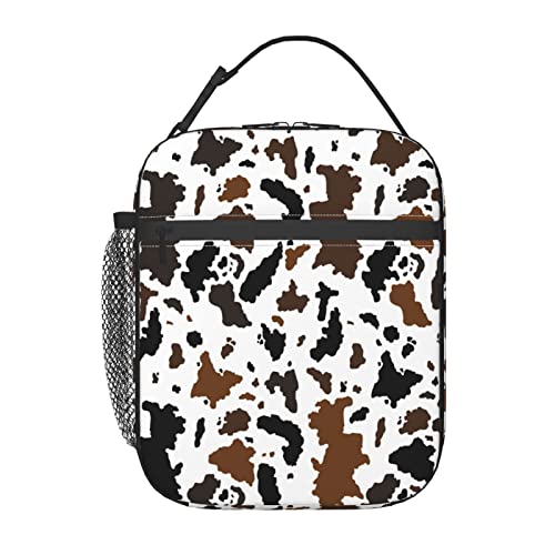 Cow Lunch Box For Women Men Girls Boys,Reusable Insulated Portable Lunch Bag,Leakproof Cooler Adjustable Handle Large Capacity Meal Tote Bag For Work Picnic School Travel #TOP2