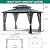 GAOMON 10x13ft Hardtop Gazebo, Outdoor Polycarbonate Double Roof Canopy, Aluminum Frame Permanent Garden Tent with Curtains and Netting for Patio, Lawns (Gray)