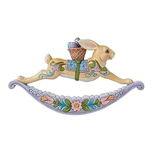 Jim Shore Heartwood Creek Easter Bunny Rabbit on Rocker Figurine 6008404