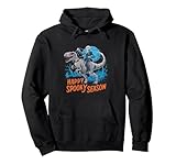 Photo Gallery happy spooky season skeleton riding mummy t-rex felpa con cappuccio Photo Gallery happy spooky season skeleton riding mummy t-rex felpa con cappuccio