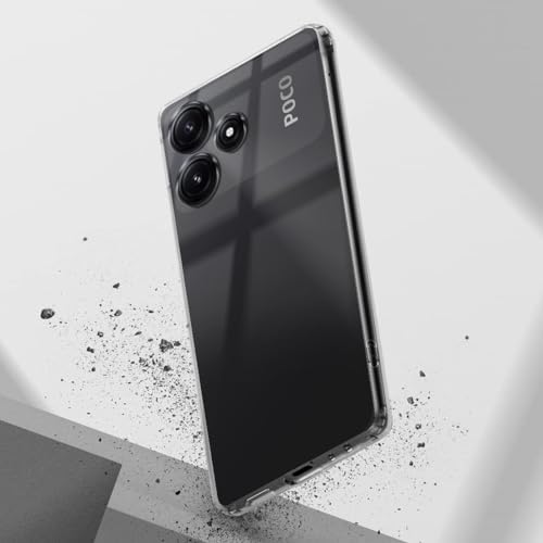 Image of JGD PRODUCTS for Poco M6 pro 5G, Redmi 12 5G Premium Transparent Soft Silicon Back Cover [Transparent]