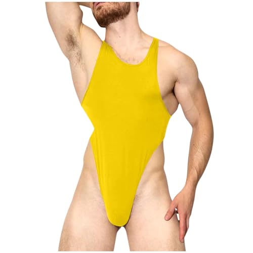 Cambkatl Men's Sexy Bodysuit Fitness Athletic Thong Jumpsuit Sissy Lingerie Gay Cosplay Club Party Clothes