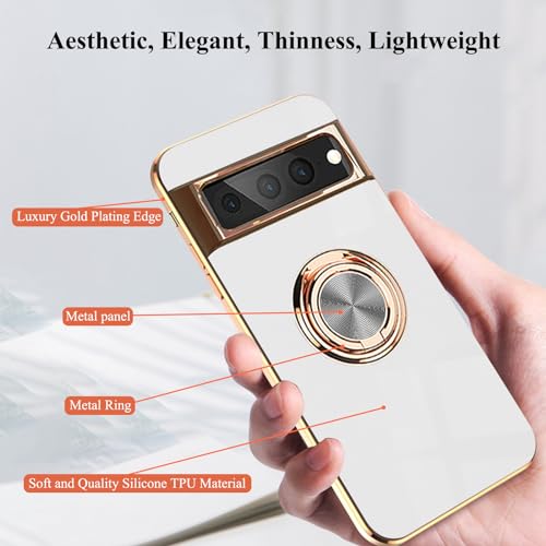 Coque Google Pixel 8A anti-choc et rayures silicone noir souple esthétique pour fille - 3