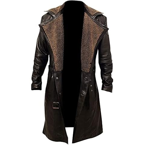 Men's Brown Lambskin Leather Trench Coat Cover
