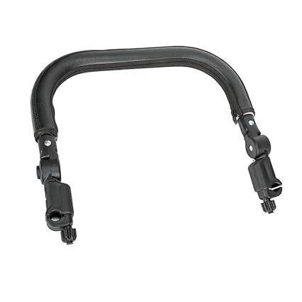 THE WHITE SHOP Child stroller bumper, handrail, handle, crossbar accessories black PU leather