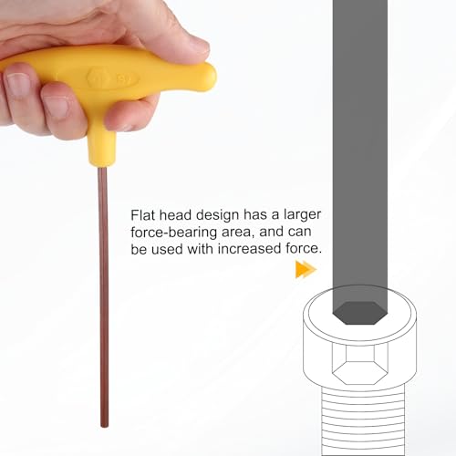 Clé hexagonale 3 mm en T extra long pour débloquer les vis d'accès difficile sans effort