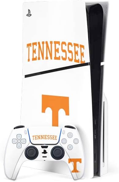 Skinit Decal Gaming Skin Compatible with PS5 Slim Disk Bundle - Officially Licensed University of Tennessee-Knoxville T Logo Vols on Gray Design