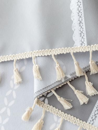 Nappe carrée de table grise 140x140 en textile durable - 4