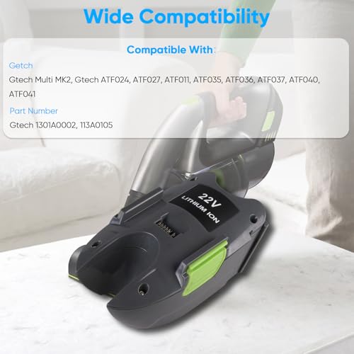 Batería 3000mAh 22V compatible con Gtech Multi MK2 y Power Floor 1301A0002 4
