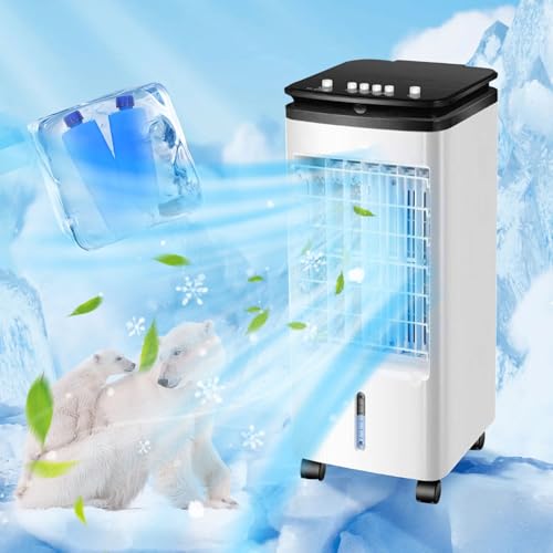 Portable Air Conditioner 5-In-1 Evaporative Air Cooler & Remote Control, 60° Tower Fan, 3 Fan Speeds, Air Purification For 150-300 Sq. Ft, Ultra Quiet, 24h Timer Cooling for Home (A) - Image 2