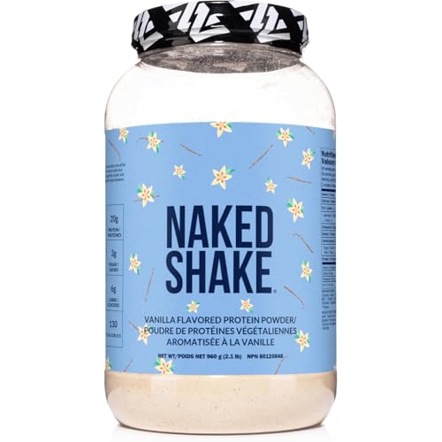 NAKED nutrition Naked Shake - Vanilla Protein Powder - Plant Based Protein Shake with Mct Oil, Gluten-Free, Soy-Free, No Gmos Or Artificial Sweeteners - 30 Servings