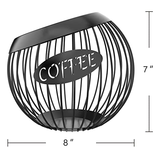 Kusovili Coffee Pod Holder, Large Capacity K Cup And Espresso Coffee Pod Organizer For Counter Coffee Bar, Metal Coffee Capsule Storage Basket #TOP5