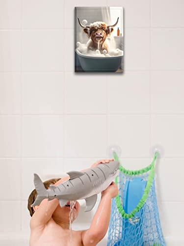 UPWOIGH Funny Bathroom Wall Art Decor,Highland Cow Wall Art - Image 2
