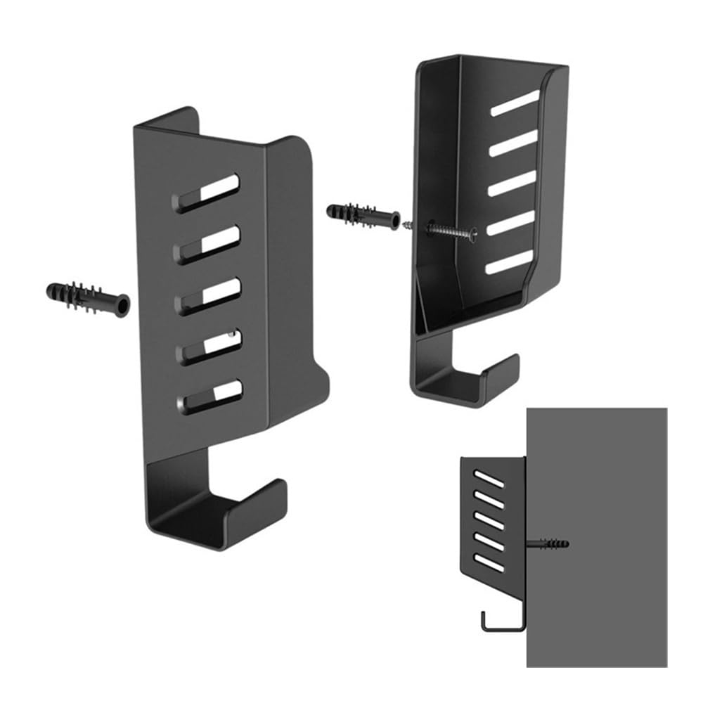 Support pour ordinateur portable mural et sous bureau noir - 7