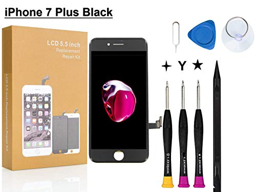 Leon 91 II125 IPhone 7 Case, Stylish Silicone Slim Fit Shock-Absorption TPU Bumper and Scratch Resistant Protective Cover for Apple IPhone 7 + 2 Tempered Glass Screen Protectors - Black