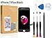 IPhone 7 Case, Stylish Silicone Slim Fit Shock-Absorption TPU Bumper and Scratch Resistant Protective Cover for Apple IPhone 7 + 2 Tempered Glass Screen Protectors - Black