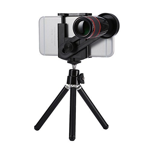 Phone lenses Mcy Universal 12x Zoom Optical Telescope Telephoto Camera Lens Kit, Suitable for Width as 5.5cm-8.5cm Mobile Phone, For iPhone, Samsung, HTC, LG, Sony, Huawei, Lenovo, Xiaomi and other Sm