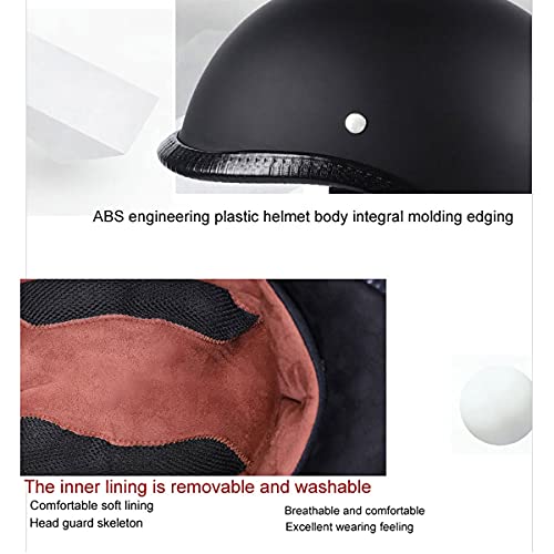 Sdfgdfd Motorcycle Half Helmet Half Face Helmet Dot Approved Motorcycle Half Helmet Suitable For Adult Unisex Street Bike Scooter Moped Helmet Motorcycle Half Open Face Retro Helmet #TOP6