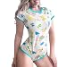 LittleForBig Adult Baby & Diaper Lover (ABDL) Snap Crotch Romper Onesie - Giraffe and Zoo Animals Pattern (M)