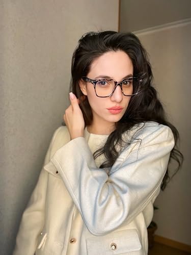 VISOONE Rectangle TR90 Blue Light Blocking Glasses Computer Eyewear with Preppy Look for Women and Men Cougar - Image 5
