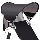 XL Universal Beach Chair Umbrella Canopy, UPF 50+ Chair Sun Shade Attachment with Adjustable Clamp for Camping, Lawn, Wheelchair, Tanning, Zero Gravity, Lounge, Fishing, Outdoor Chairs, Oversized