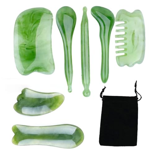 Materiale in resina naturale e sicuro: il raschietto Gua Sha è realizzato in resina naturale. La nostra pietra per massaggio Gua Sha è finemente lavorata, robusta, durevole e ha una superficie liscia e senza sbavature. Non danneggia la pelle e ti lascia una sensazione di profondo relax.