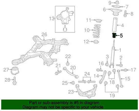 Mopar 68029591AD - Rear Control Arm Bumper