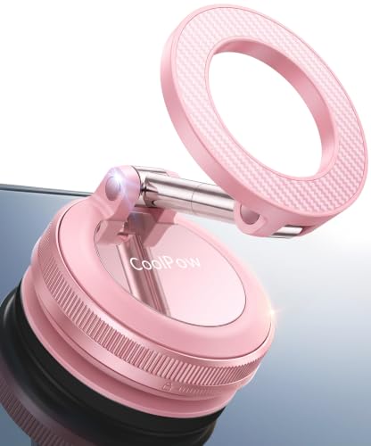 Coolpow Vacuum Magnetic Car Mount (Dash/Windshield Suction)