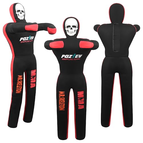 POZTEV Adult Grappling Dummy – 6ft Unfilled Wrestling Dummy for MMA, Jiu Jitsu, and Martial Arts Training – Practice Punching Dummy – Full Size Adult Grappling Dummy for BJJ, Karate & Judo