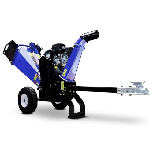 Gas-Powered Wood Chipper Shredder with Tow & Discharge