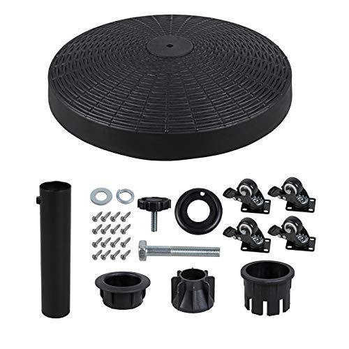 Cobana Patio Umbrella Base, Heavy-Duty Stand Resin Weights With Wheels For Outdoor Market Umbrella, 52Lbs, Black #TOP6