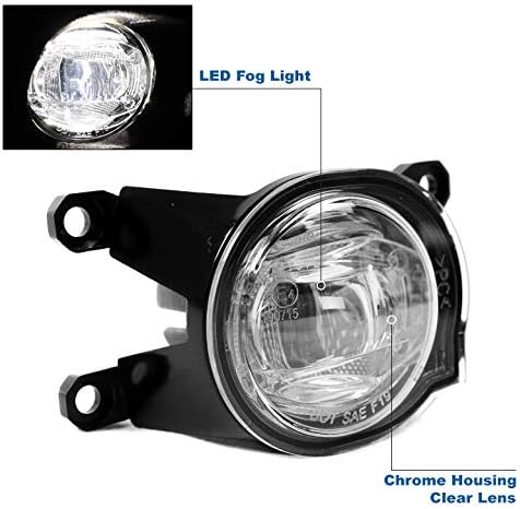 Front Bumper Driving LED Fog Lights Lamps Chrome Compatible with 2020-2022 Toyota C-HR