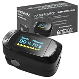 Pulsossimetro da Dito Digitale – Saturimetro SpO2 e Frequenza Cardiaca – Display OLED a Colori – Spegnimento Automatico – Per Adulti e Bambini
