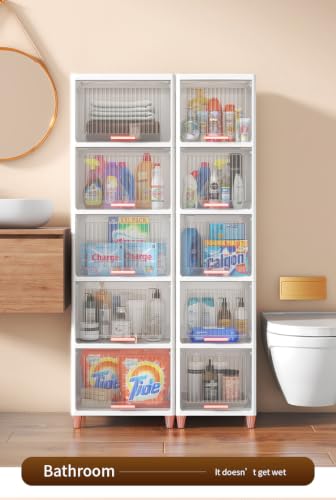 Image of Mevigo 6-Door Plastic Wardrobe for Kids| Almirah and Wardrobe for Baby Clothes| Modular Storage Cabinet Organizer for Cupboard Standing Mat for Kitchen,Home Office,Sink-Indoor (KD