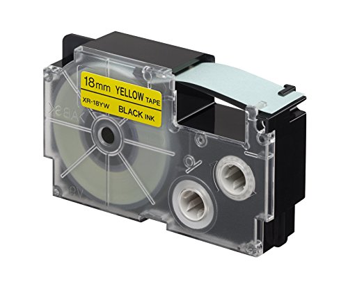 Image of Casio XR-18YW1-W-DJ Label Printer Tape (Black and Yellow) & Casio XR-12WE1 Label Printer Tape (Black and White)