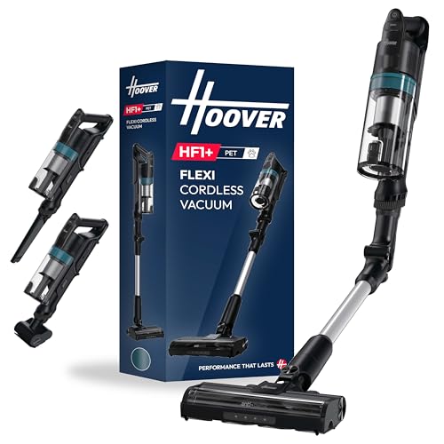 Hoover HF1 Plus Pet Flexi Cordless Stick Vacuum Cleaner with Flexi Tube, Pet Hair Tool, Turbo Suction Mode, Up to 45min Runtime, LED Lights, Multi-Floor Nozzle, Handheld Capability [HF1PZ10P