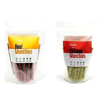Chewers Beef Munchies Stick Dog Treat, 450g with Chicken Munchies Stick Dog Treat, 450g