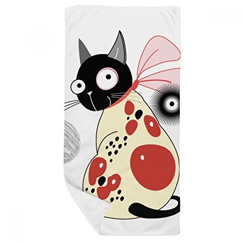 Serviette de bain doux résolvant l'irritation cutanée motif chat mignon - 2